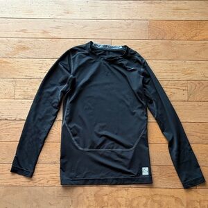 Boys Nike Black Long-Sleeve Compression Shirt